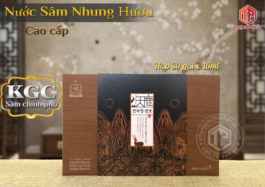 Nước sâm nhung hươu cao cấp KGC sâm chính phủ hộp 30 gói x 10ml