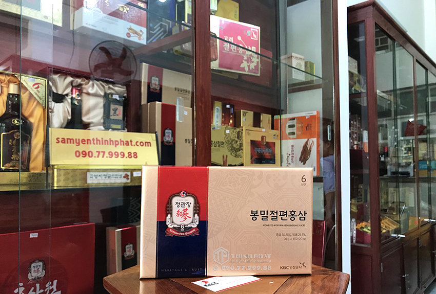 Hồng sâm lát tẩm mật ong KGC cao cấp hộp 6 gói - Cheong Kwan Jang Hồng sâm chính phủ