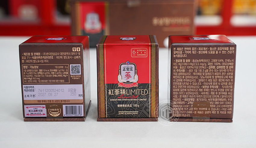 Cao địa sâm Chính phủ tinh chất cao hồng sâm Jung Kwan Jang KGC thượng hạng hộp quà tặng 3 lọ x 100g