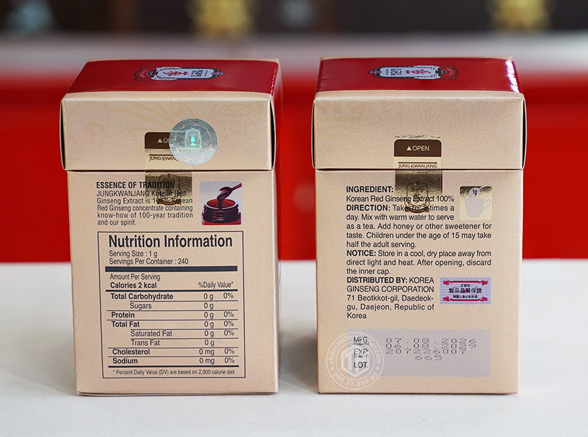 Cao hồng sâm Chính phủ Hàn Quốc cao cấp KGC Jung Kwan Jang  240g