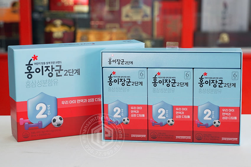 Nước hồng sâm Baby cao cấp cho trẻ em 4 - 6 tuổi Sâm Chính phủ KGC Jung Kwan Jang hộp 30 gói x 20ml