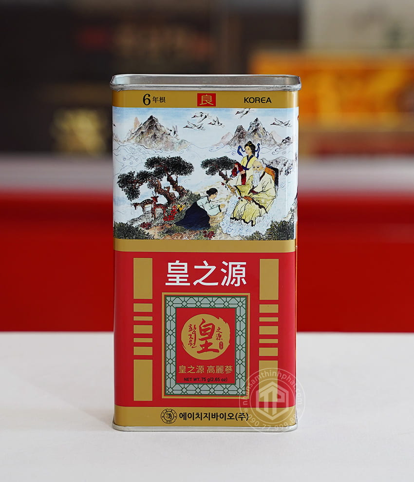 Hồng sâm củ khô hộp thiếc HG Bio 75g Chính hãng Hàn Quốc Hồng sâm củ khô hộp thiếc HG Bio 75g Chính hãng Hàn Quốc