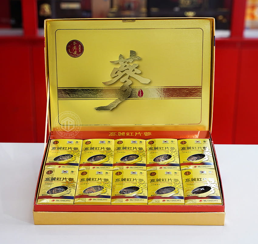 Hồng sâm khô thái lát Daedong 200g cao cấp Hàn Quốc