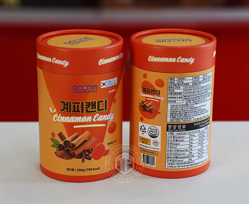 Kẹo quế Hàn Quốc hũ 200g Kẹo quế Hàn Quốc hũ 200g