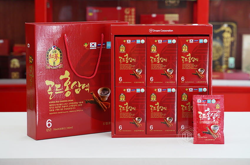 Nước hồng sâm 6 năm Korea Red Ginseng Drink Sobek chính hãng Hàn Quốc