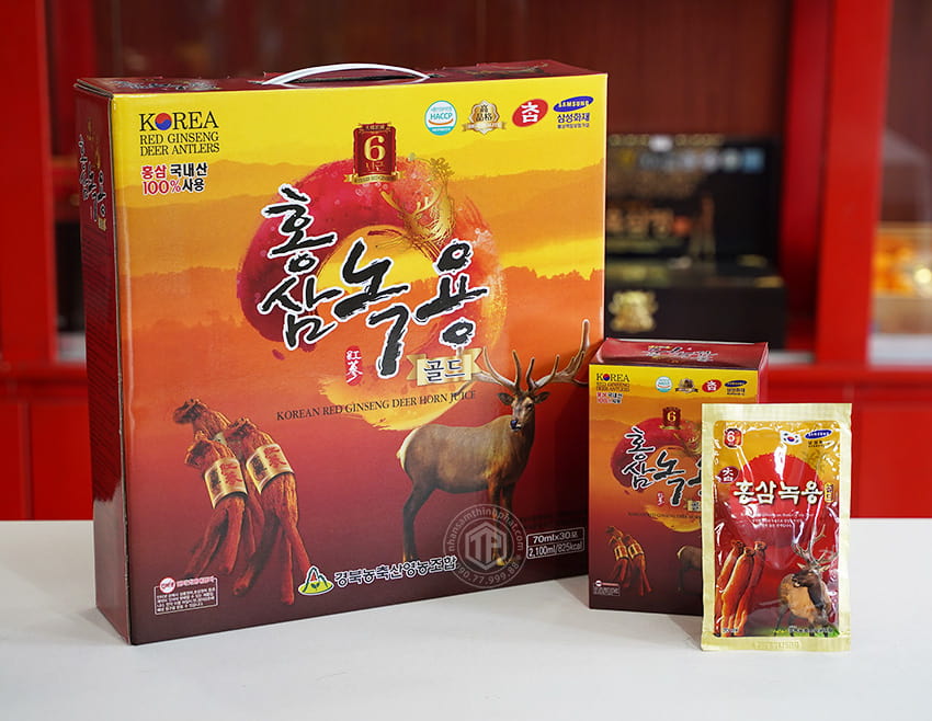 Tinh chất hồng sâm nhung hươu hộp 30 gói
