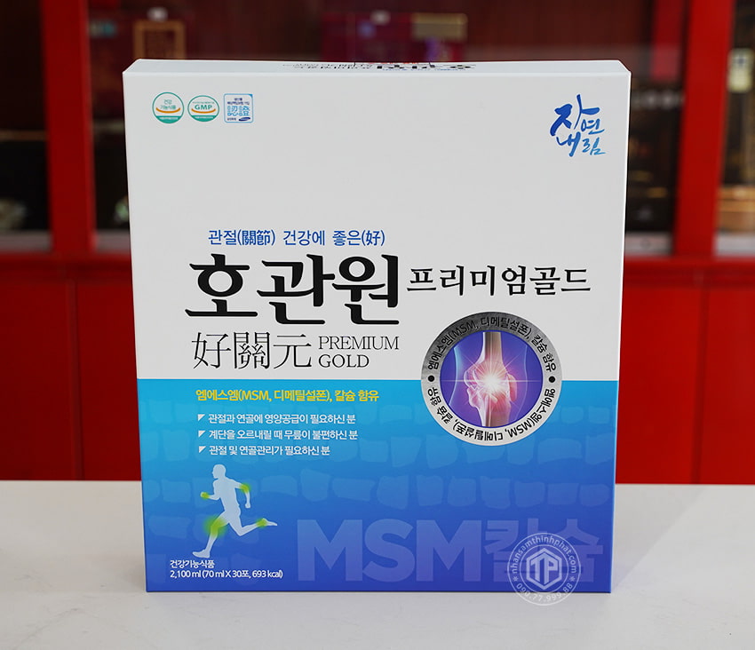 Nước bổ xương khớp MSM Hogwanwon Premium Gold Hàn Quốc Premium Gold hộp 30 gói x 70ml Nước bổ xương khớp MSM Hogwanwon Premium Gold Hàn Quốc Premium Gold hộp 30 gói x 70ml
