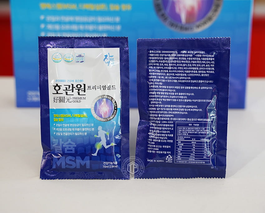 Nước bổ xương khớp MSM Hogwanwon Premium Gold Hàn Quốc Premium Gold hộp 30 gói x 70ml Nước bổ xương khớp MSM Hogwanwon Premium Gold Hàn Quốc Premium Gold hộp 30 gói x 70ml