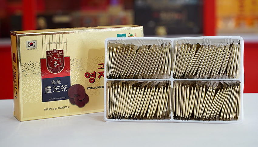 Trà Linh Chi Hàn Quốc Korea Lingshi Mushroom 100 gói x 3g