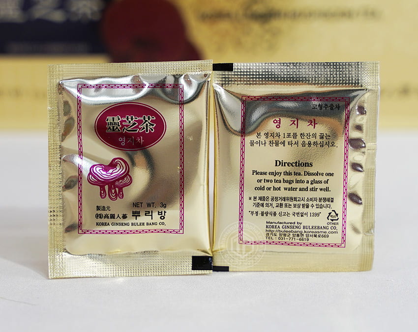 Trà Linh Chi Hàn Quốc Korea Lingshi Mushroom 100 gói x 3g