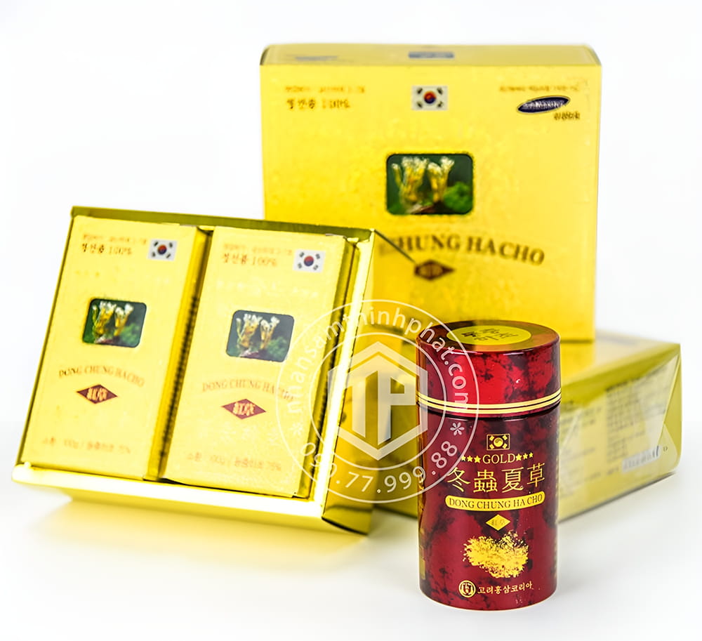 Viên đông trùng hạ thảo Hàn Quốc viên nén hộp 2 lọ x 100g Viên đông trùng hạ thảo Hàn Quốc viên nén hộp 2 lọ x 100g