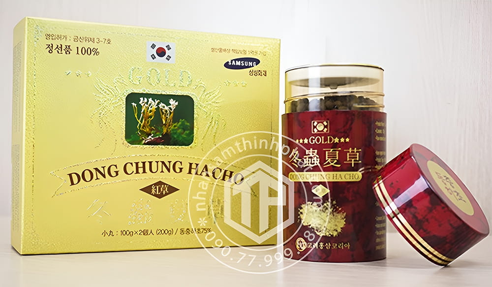 Viên đông trùng hạ thảo Hàn Quốc viên nén hộp 2 lọ x 100g Viên đông trùng hạ thảo Hàn Quốc viên nén hộp 2 lọ x 100g