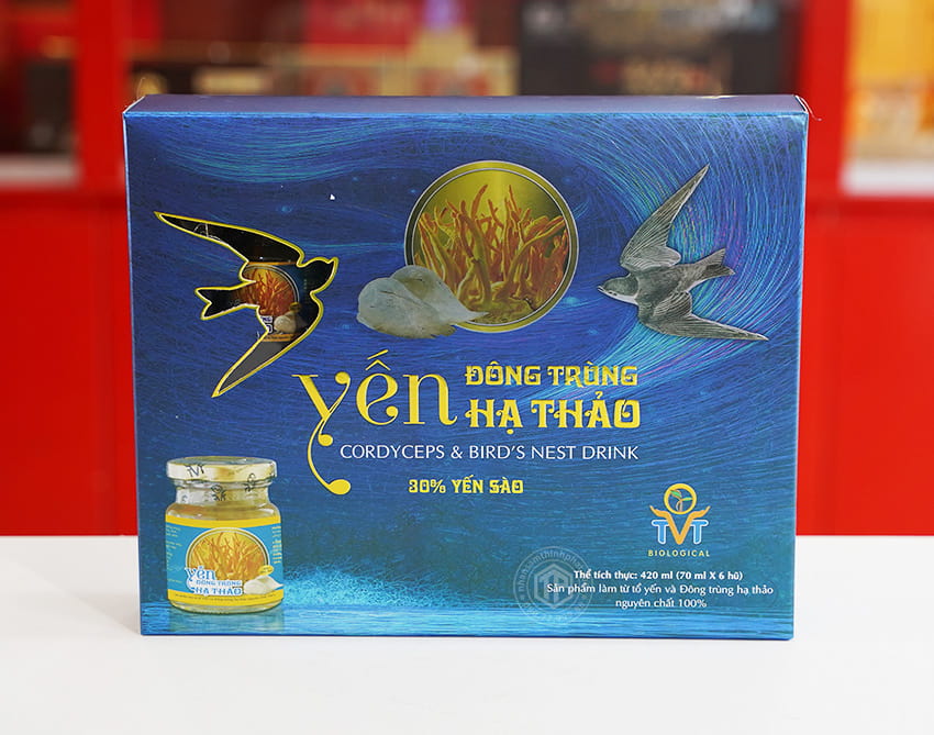 Yến đông trùng hạ thảo không đường hộp 6 lọ