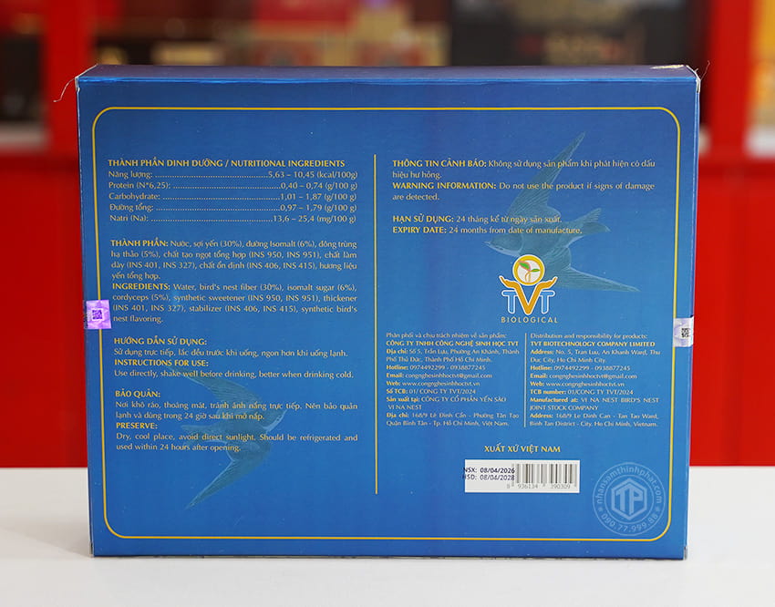 Yến đông trùng hạ thảo không đường hộp 6 lọ