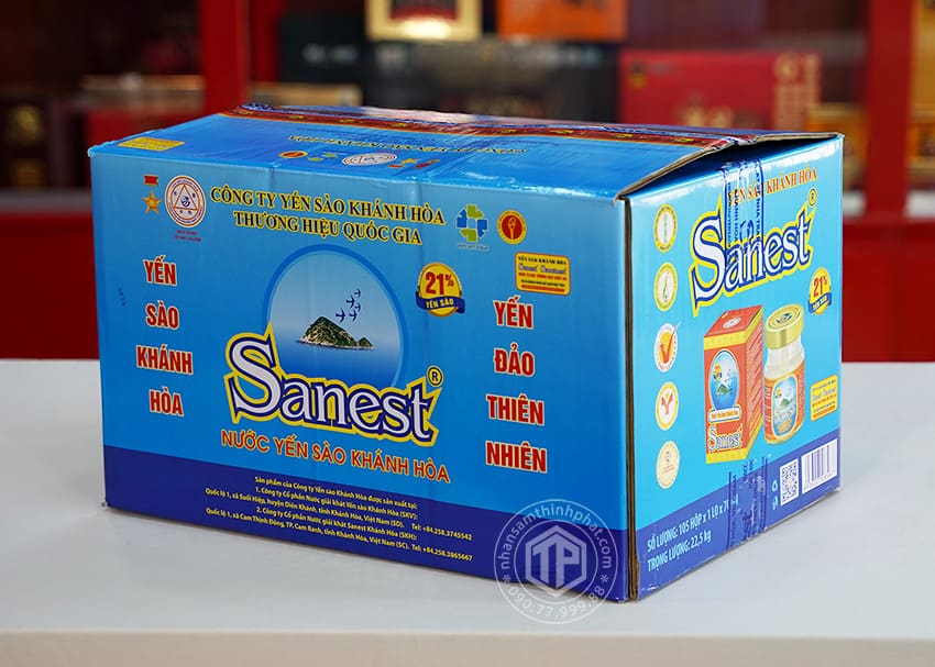 Yến Sào Khánh hòa sanest có đường thùng 105 lọ x 70ml Yến Sào Khánh hòa sanest có đường thùng 105 lọ x 70ml