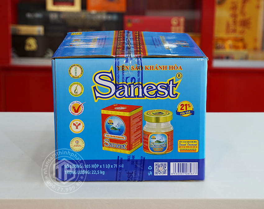 Yến Sào Khánh hòa sanest có đường thùng 105 lọ x 70ml Yến Sào Khánh hòa sanest có đường thùng 105 lọ x 70ml