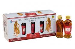 Nước hồng sâm Hàn Quốc chính hãng Kang's Food hộp 10 chai có củ sâm tươi